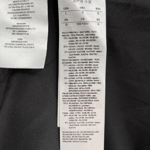 ARMANI EXCHANGE Gray Black Houndstooth Faux Vegan Leather Full Zip Jacket Size L - Picture 10 of 10